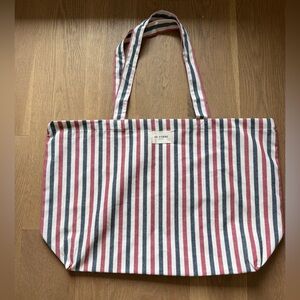 Octobre-Editions Canvas Striped Tote Bag, new and never used
